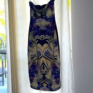 Stunning BEBE strapless, knee length dress